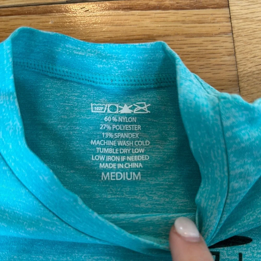 George Turquoise Long Sleeve Rashguard Swim Top - Picture 2 of 8